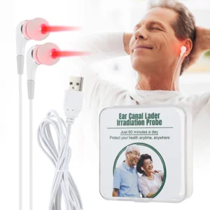 Tinnitus Ear Laser Therapy LLLT Irradiation Laser Physiotherapy Earplug Otitis Media Deafness Diabetes Hypertension Treatment
