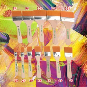 12pcs/set Memory Nylon Paint Brushes Set for Acrylic Oil Drawing Watercolor Wooden Painting Brush Tools Art Supplies - Image 2