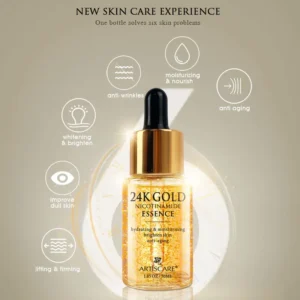 ARTISCARE 24K Gold Niacinamide Face Essence 30ml Moisturizing Hyaluronic Acid Serum Dry Skin Care - Image 3