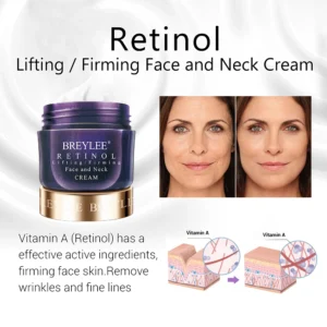BREYLEE Hyaluronic Acid Moisturizing Vitamin C Face Cream Retinol Anti Wrinkle Whitening Acne Treatment Day Cream Skin Care 40g - Image 2