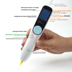Plamax Ozone Fibroblast Plasma Shower Pen Auto 2 In 1 Wart Freckle Mole Remover Eyelid Lifting Acne Removal Skin Care Device - Image 5
