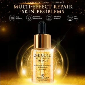 ARTISCARE 24K Gold Niacinamide Face Essence 30ml Moisturizing Hyaluronic Acid Serum Dry Skin Care - Image 2