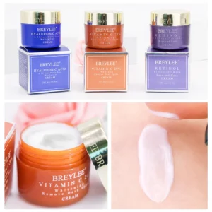 BREYLEE Hyaluronic Acid Moisturizing Vitamin C Face Cream Retinol Anti Wrinkle Whitening Acne Treatment Day Cream Skin Care 40g - Image 5