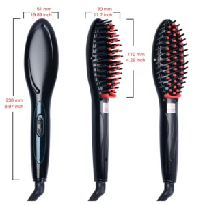 110v/220v professional flat iron smoothing straightening brush ceramic hair straightener comb - Image 5