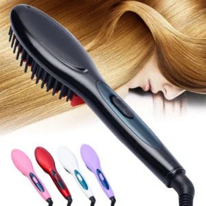 110v/220v professional flat iron smoothing straightening brush ceramic hair straightener comb
