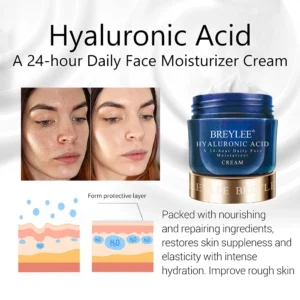 BREYLEE Hyaluronic Acid Moisturizing Vitamin C Face Cream Retinol Anti Wrinkle Whitening Acne Treatment Day Cream Skin Care 40g - Image 3