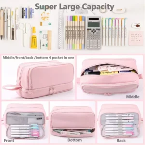 Disney Stitch Large Capacity Portable Stationery Case Dirt Resistant Girls High Value Pencil Bags Cartoon Anime Figure Box Gifts - Image 4