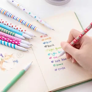 10 Pcs/Set Cute Color Pen Flower Animal Starry Star Sweet Flora Colored Gel Pen 0.5mm pens for school Kawaii Korean Stationary - Image 3