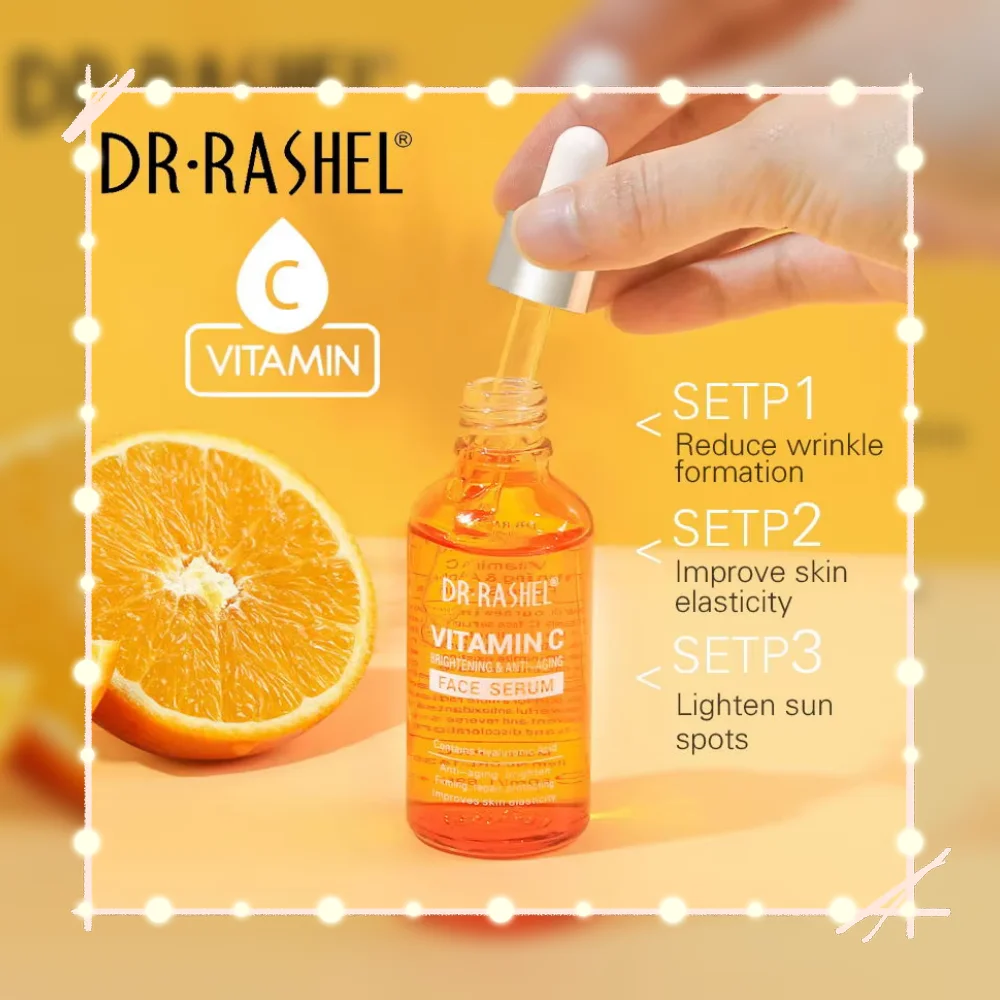 DR.RASHEL Vitamin C Liquid Hydration Moisturizing Repair Improves Skin Firmness Elasticity VC Facial Serum 50ml