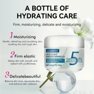 5 Seconds Retinol Anti-Wrinkle Cream Instant Anti Aging Line Fade Cream Firming Face Fine Skin Moisturizing Care Lifting Cream - Image 4