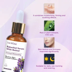 30ML Bakuchiol Serum With Retinol Skin Moisturizing & Firming Smooth Fine Lines Essence for Wrinkles Anti-aging Serum for Women - Image 3
