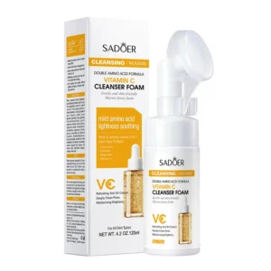 SAODER Q10 Vitamin C Facial Cleanser Face Wash Foam Facial Cleansing Mossee Moisturizing Brightening Facial Skin Care Products - Image 4