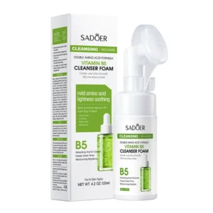 SAODER Q10 Vitamin C Facial Cleanser Face Wash Foam Facial Cleansing Mossee Moisturizing Brightening Facial Skin Care Products - Image 5