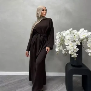 Middle East Style Long Sleeve Dress Turkish Southeast Asian Hui Ethnic Women's Clothing Abaya Prayer Robe Muslim Set Women