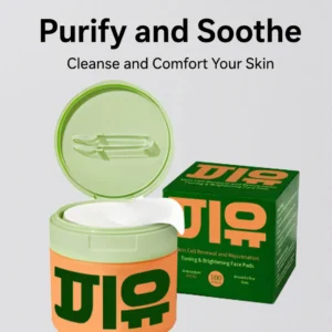 Korean Skincare Products, Cotton Pads, 100 Tablets of Thyme, Centella Asiatica, and Niacinamide