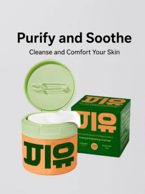 Korean Skincare Products, Cotton Pads, 100 Tablets of Thyme, Centella Asiatica, and Niacinamide