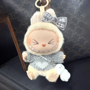 17cm labubu clothes outfit Plush doll clothes Macaron Cute Clothing DIY Kid Gift Dog Clothes Hair accessories v1 v2 clothes
