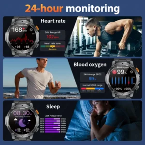LIGE 2025 New For HUAWEI Xiaomi 1000mah AMOLED Smart Watch Men Sports Fitness LED Flashlight 3ATM Waterproof BT Call Smartwatch - Image 4