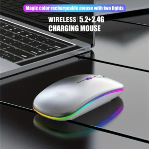 Wireless Mouse Dual Mode Bluetooth-compatible Mouse LED Rechargeable Laptop Mouse Portable Computer Mice For Laptops iPad Tablet - Image 2