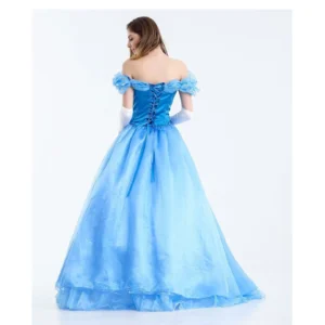 Women's Fancy Adult Princess Cinderella Bella Peach Sleeping Beauty Aurora Snow White Elsa Anna Rapunzel Cosplay Halloween Dress - Image 3