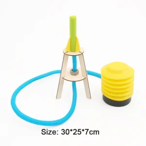 DIY Manual Rocket Launch Model Science Technology Physics Material Kit Experimental Tool Learning Educational Toy School Supply - Image 5