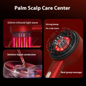 Multi Functional Red Light Hair Comb Scalp Massager Brush Hair Growth