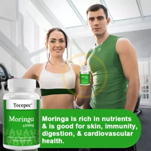 Moringa Capsules - Immune System & Energy Booster, Metabolism Booster, Antioxidant, Promotes Bone Joint Health, 120 Capsules - Image 5