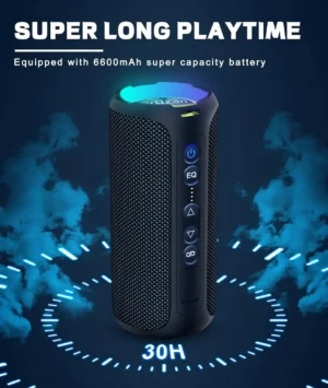 Ortizan X8 Pro Bluetooth Speaker Portable with 40W Stereo Sound,Rich Bass,IPX7 Waterproof, 30H Playtime, Mixed Color Lights,3 EQ - Image 5