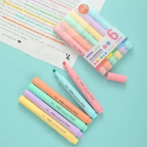 Highlighter Pen Set 6pcs Macaron Marker Quality Fluorescent Pen Drawing Highlighters Cute Stationery School Supplies kawaii - Image 3
