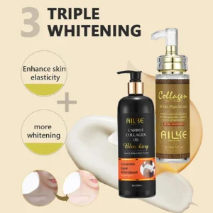 AILKE Skin Whitening Face Serum, Reduce Spots, Moisturizing, Even Skin Tone, With Organic Collagen, Skin Lightening Body Serum - Image 6