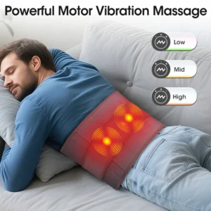 New Upgrade Electric Heating Waist Massager Support Belt Vibration Hot Compress Brace Belt Back Relax 3 Gears Adjustment - Image 4