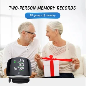 Smart Touch LCD Screen Wrist Blood Pressure Monitor Digital Voice Chargeable Automatic Tonometer Heart Rate Sphygmomanometer - Image 5