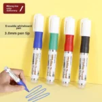 4/12 Pcs Erasable Whiteboard Markers,Colorful,Replaceable Refill Fiber Tip,For Teaching and Meeting Pen Office&School supplies
