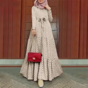 Plus Size Muslim Women's Clothing Elegant Long Sleeve Burqas Dresses Stylish Long Skirts For Special Occasions - Image 4