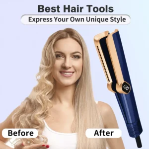 Multi Styler 2in1 LCD Display Hair DryerWet and Dry Hair Straightener Ion Portable Air Styling Hair Straighten - Image 2