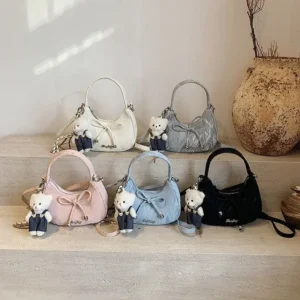 Fashionable Butterfly Knot Women's Crossbody Bag Underarm Single Shoulder Commuter Bag Stylish Versatile New Arrival - Image 4