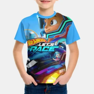 Hot Wheels Print Baby Clothing 3 to 14 Years Male Outdoor Clothes for Disneys Children Boy Girl Child T-Shirt Top Shirts - Image 2