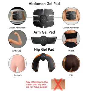 EMS Electrical Muscle Stimulator Fitness Lifting Buttock Abdomen Arms Legs Hip Trainer Toner Weight Loss Body Slimming Massager - Image 4
