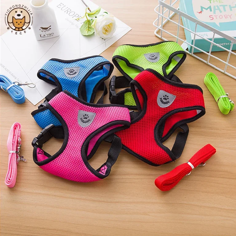 Cat Harness Vest Walking Lead Leash For Puppy dog Collar Polyester Adjustable Mesh Dog Harness For Small Medium Pet Accessories - Image 3