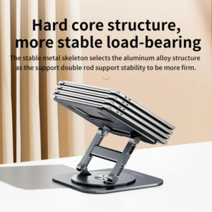 Laptop Stand 360° Rotatable Notebook Holder Liftable Desk Riser Stand Aluminum Alloy Stand Compatible With 9.7-17.3 Inch Laptops - Image 3