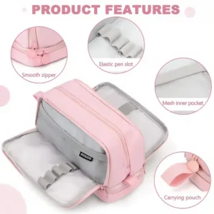 Disney Stitch Large Capacity Portable Stationery Case Dirt Resistant Girls High Value Pencil Bags Cartoon Anime Figure Box Gifts - Image 5