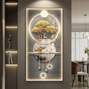 Corridor Decorative Wall Lamp Modern LED Elk Crystal Porcelain Mural Light Minimalism Living Room Hanging Paintings Lighting