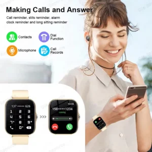 New Smart Watch 2.01 Inch HD Display Answer Make Call Message Preview Sport Modes smartwatch DIY Dial Weather Forecast Men Women - Image 2