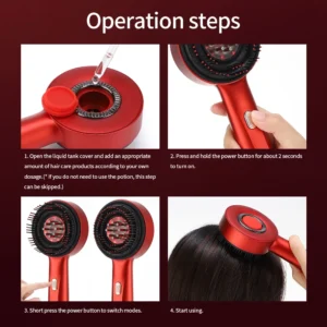 Multi Functional Red Light Hair Comb Scalp Massager Brush Hair Growth - Image 2