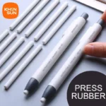 Retractable Pencil Eraser Pencil Rubber Eraser Correction Supplies Writing Correction School Stationery Office Supplies