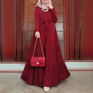 Plus Size Muslim Women's Clothing Elegant Long Sleeve Burqas Dresses Stylish Long Skirts For Special Occasions - Image 3