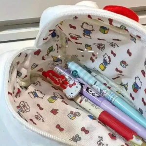 New Hello Kitty Plush Bag Anime Sanrio KT Cosmetic Storage Bags Cartoon Kawaii Pachacco Pencil Case Girl Birthday Gifts - Image 3