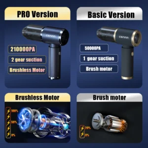 CENRR 210000PA Mini Car Vacuum Cleaner Wireless Powerful Vacuum Car Cleaner Handheld Portable Vacuum Cleaner Cleaning Machine - Image 6