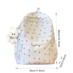 Donald Duck Simple Backpack Casual Floral Student Backpack Teenage Book Bag Travel Rucksack for Teenage Girls - Image 2