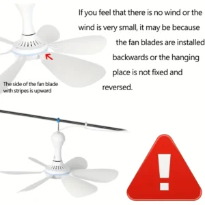 USB Fan Silent 6-blade Ceiling Fan 4-speed Hanging Fan for Camping Bed Camping Outdoor Hanging Camper Tents - Image 5